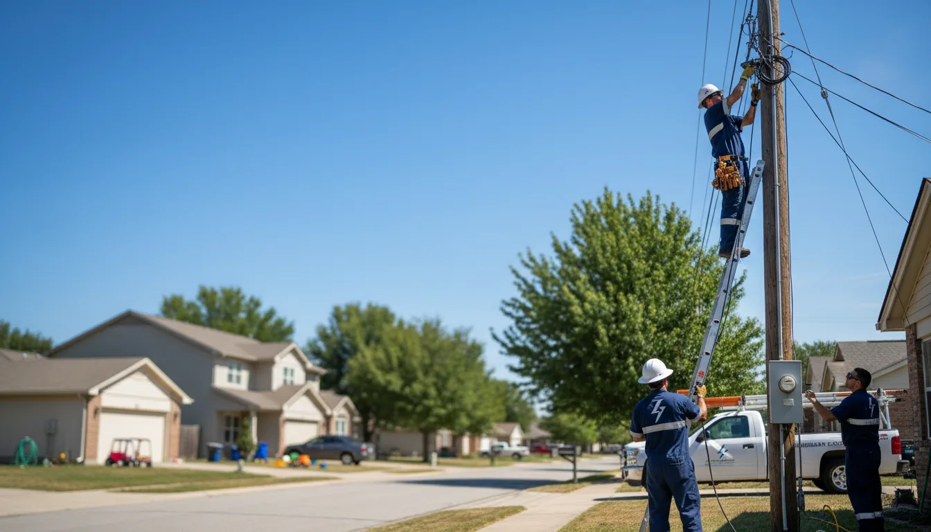 Residential electrician providing installation services in Lake Jackson, TX